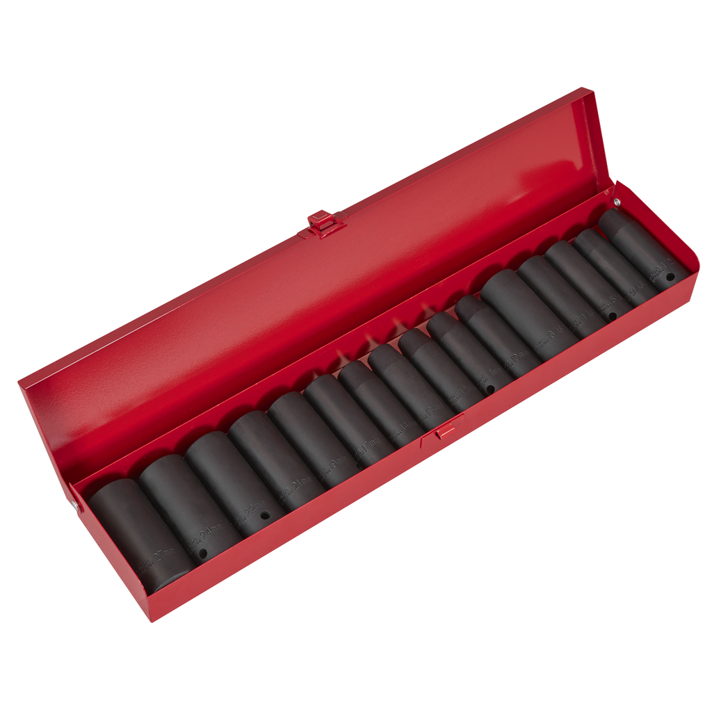Metric/Imperial Deep Impact Socket Set 1/2"Sq Drive 16pc AK685