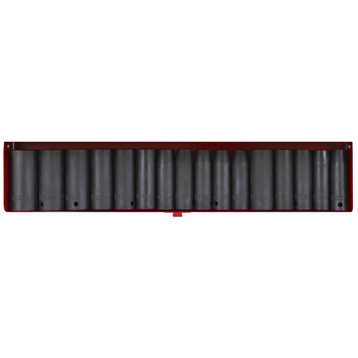 Metric/Imperial Deep Impact Socket Set 1/2"Sq Drive 16pc AK685