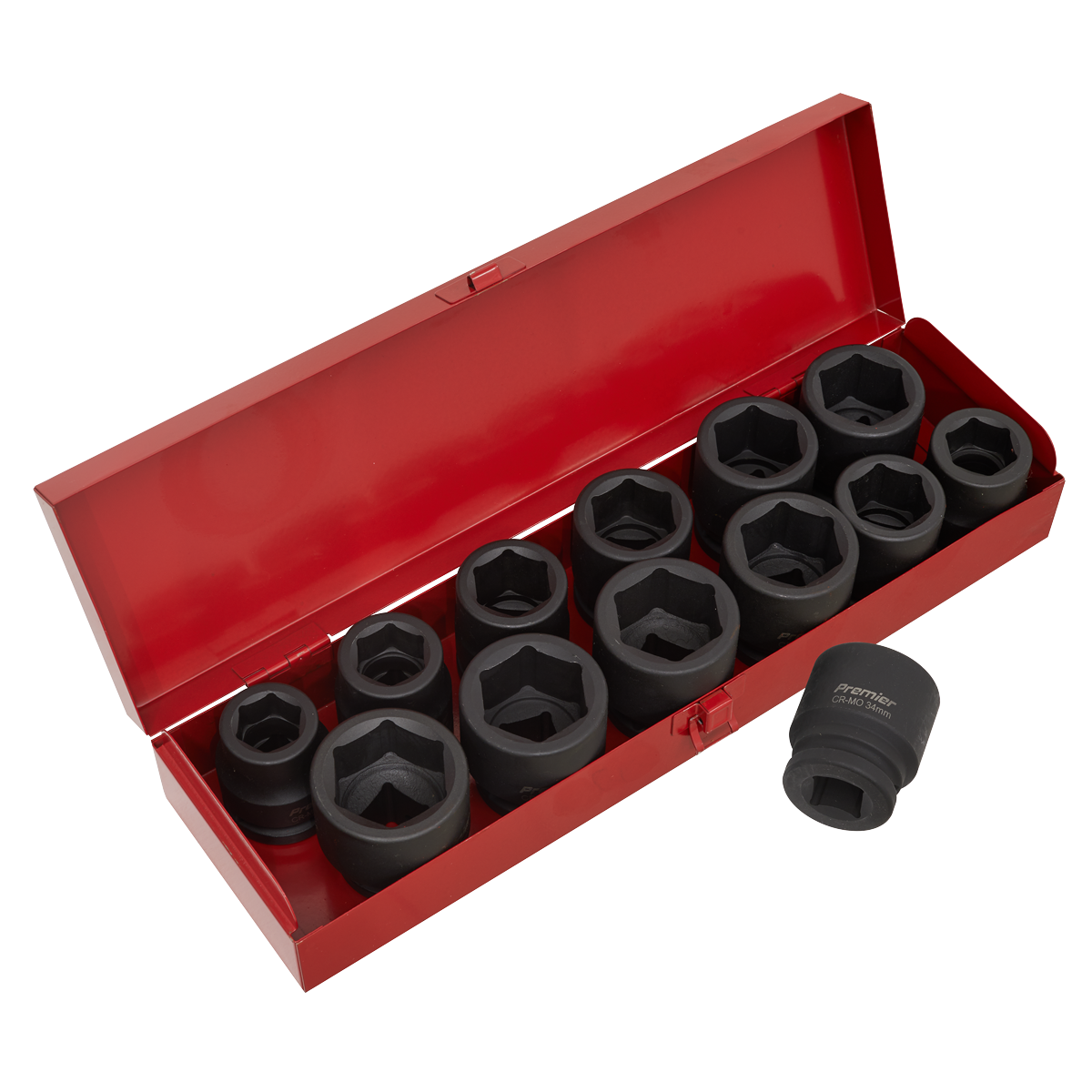 Metric/Imperial Impact Socket Set 3/4"Sq Drive 13pc AK686