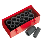 Metric/Imperial Deep Impact Socket Set 3/4"Sq Drive 13pc AK687