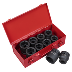 Metric/Imperial Impact Socket Set 1"Sq Drive 10pc AK688