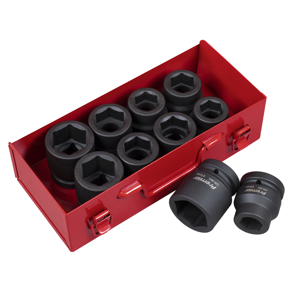 Metric/Imperial Impact Socket Set 1"Sq Drive 10pc AK688