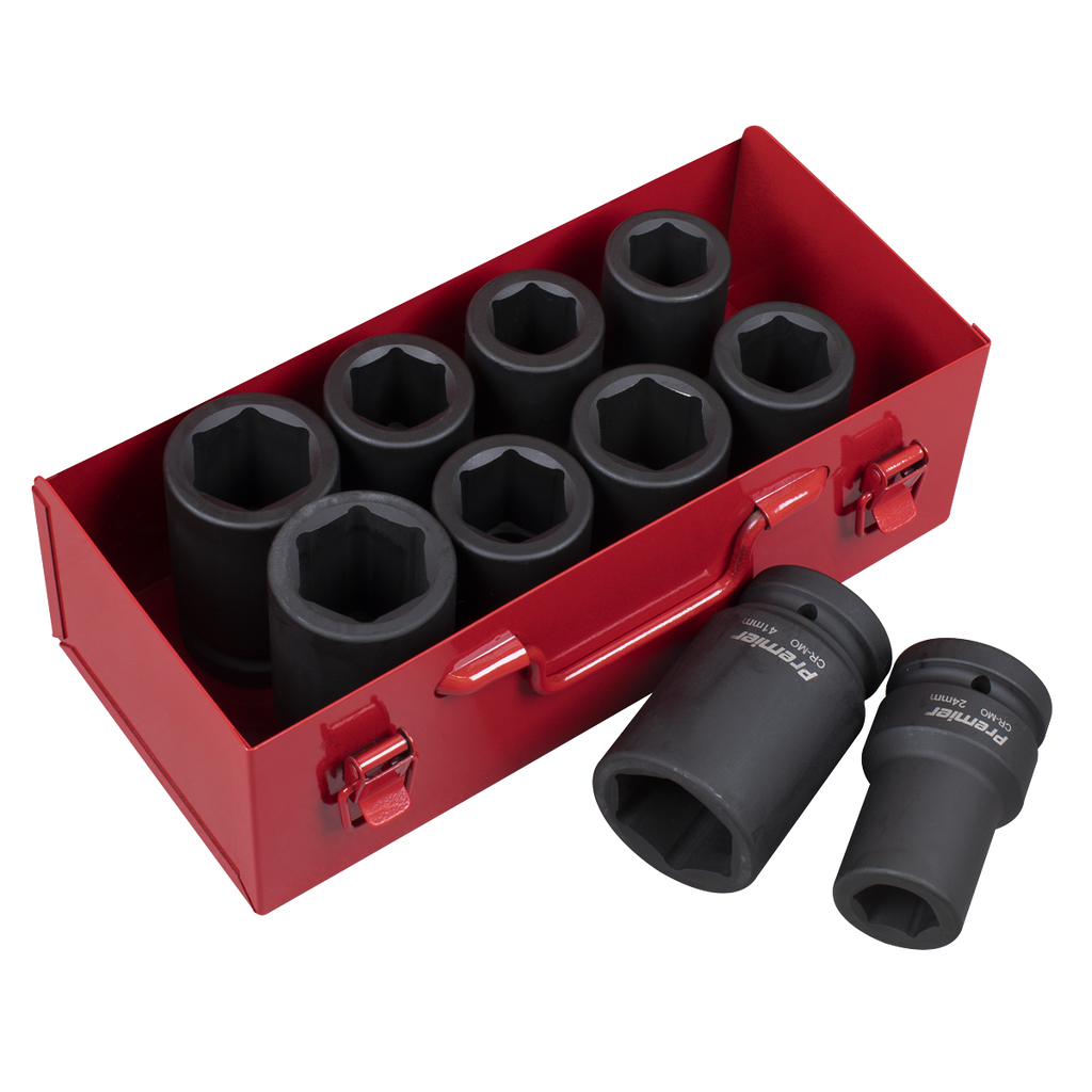 Metric/Imperial Deep Impact Socket Set 1"Sq Drive 10pc AK689