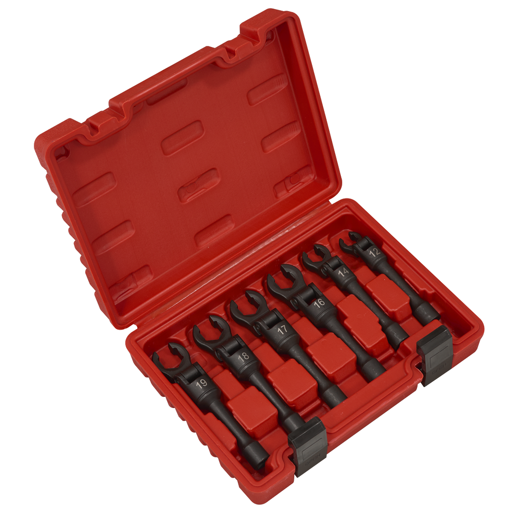 Flexi-Head Flare Nut Diesel Injection Wrench Set 3/8"Sq Drive 6pc AK6901