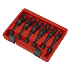 Flexi-Head Flare Nut Diesel Injection Wrench Set 3/8"Sq Drive 6pc AK6901