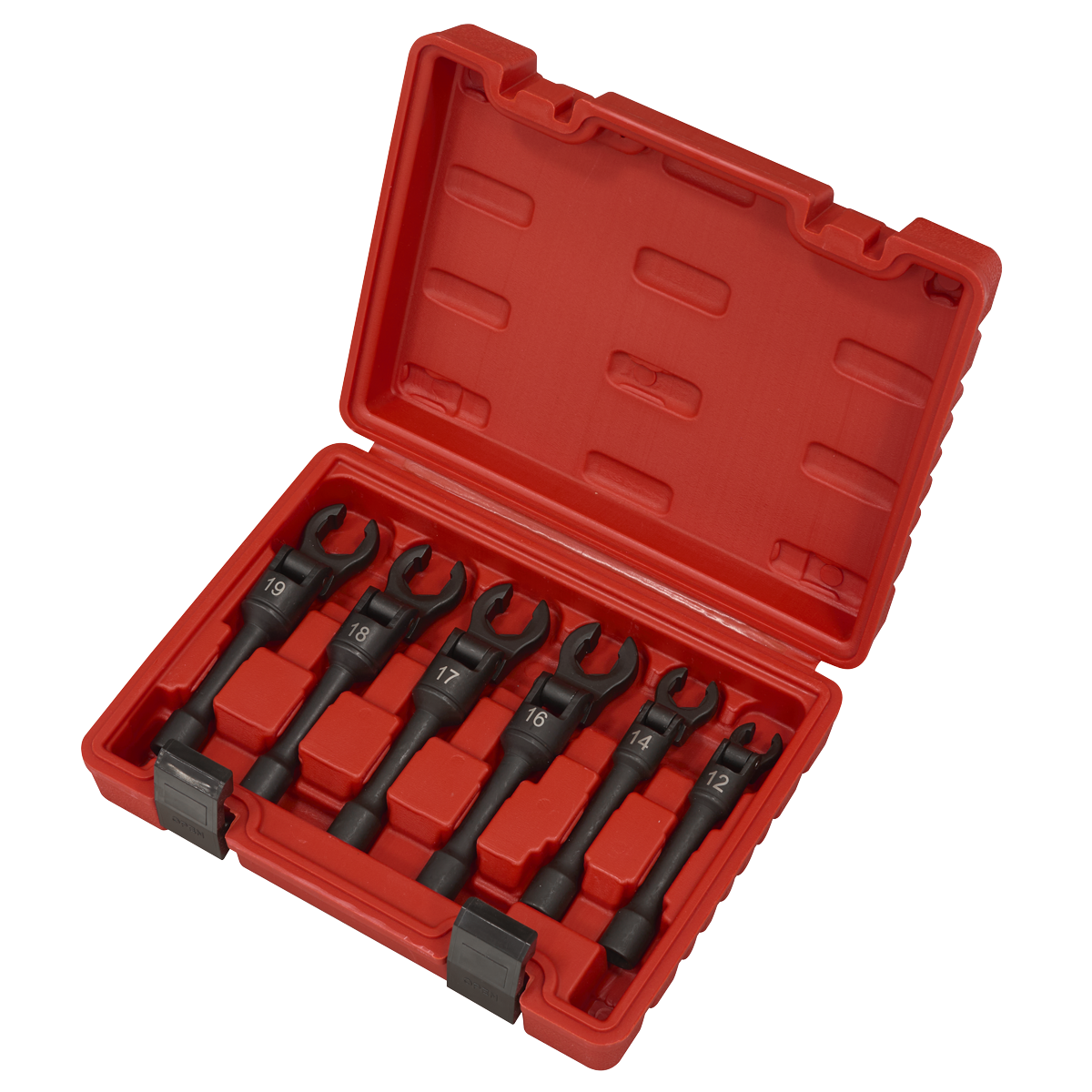 Flexi-Head Flare Nut Diesel Injection Wrench Set 3/8"Sq Drive 6pc AK6901
