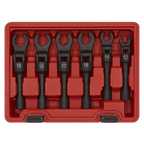 Flexi-Head Flare Nut Diesel Injection Wrench Set 3/8"Sq Drive 6pc AK6901