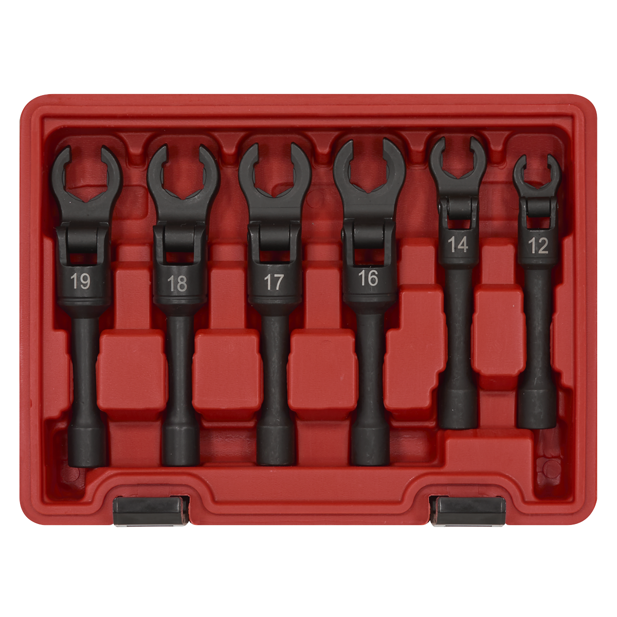 Flexi-Head Flare Nut Diesel Injection Wrench Set 3/8"Sq Drive 6pc AK6901