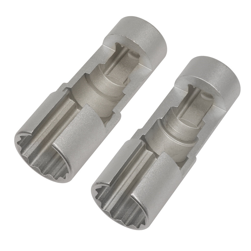 Slim Profile Diesel Piezo Injector Pipe Sockets 3/8"Sq Drive 17 & 18mm 2pc AK6902