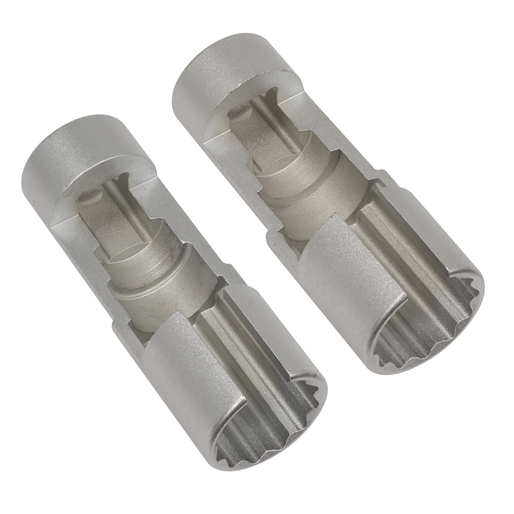 Slim Profile Diesel Piezo Injector Pipe Sockets 3/8"Sq Drive 17 & 18mm 2pc AK6902