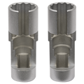 Slim Profile Diesel Piezo Injector Pipe Sockets 3/8"Sq Drive 17 & 18mm 2pc AK6902