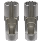 Slim Profile Diesel Piezo Injector Pipe Sockets 3/8"Sq Drive 17 & 18mm 2pc AK6902