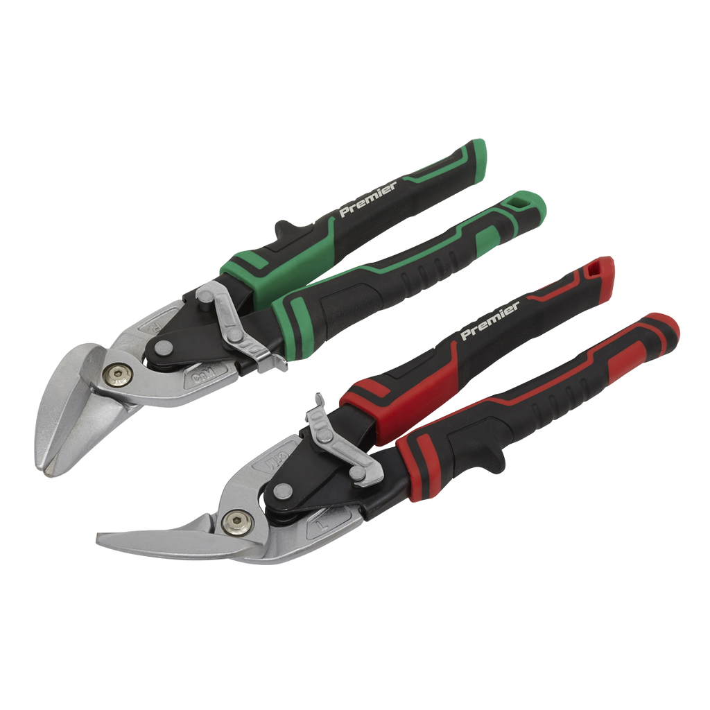 High Leverage Offset Aviation Tin Snip Set 2pc AK69072