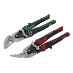 High Leverage Offset Aviation Tin Snip Set 2pc AK69072