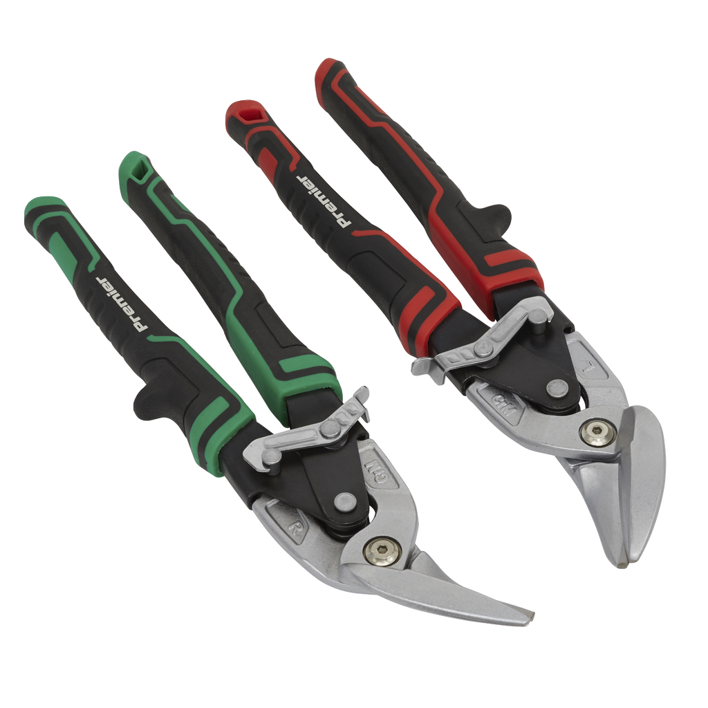 High Leverage Offset Aviation Tin Snip Set 2pc AK69072