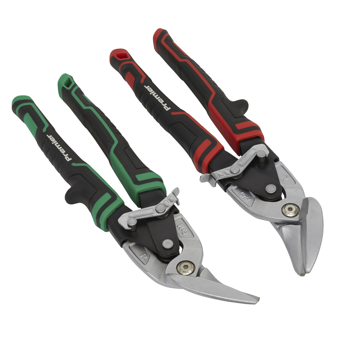 High Leverage Offset Aviation Tin Snip Set 2pc AK69072