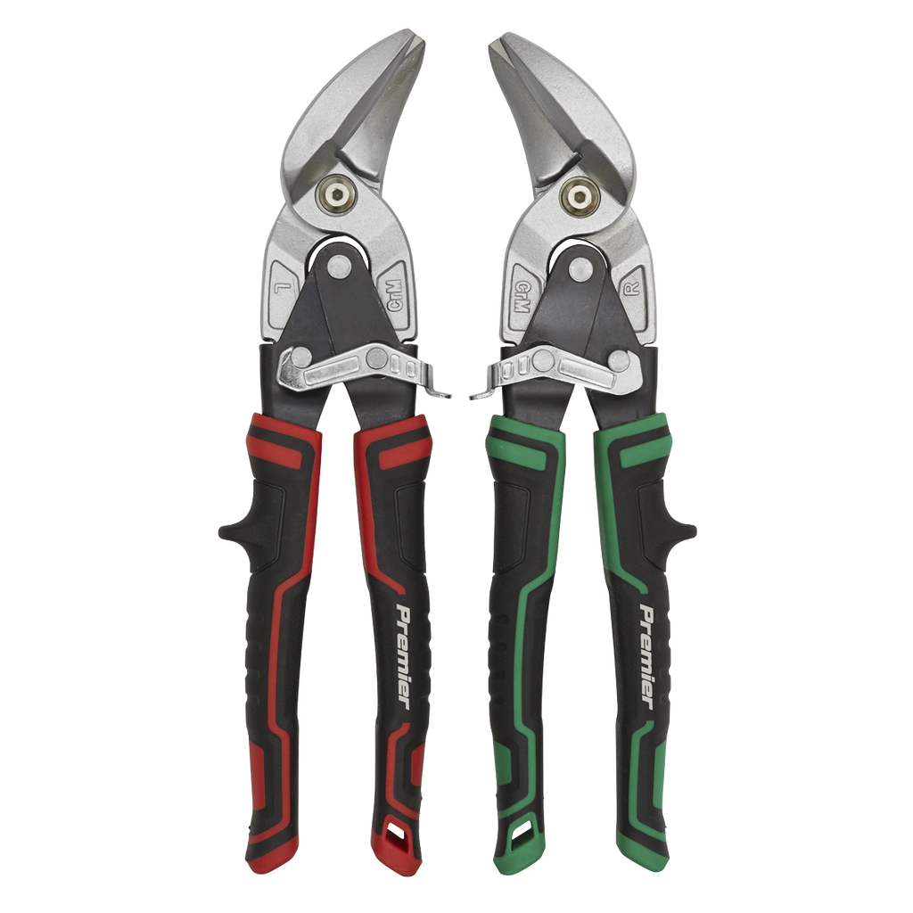 High Leverage Offset Aviation Tin Snip Set 2pc AK69072