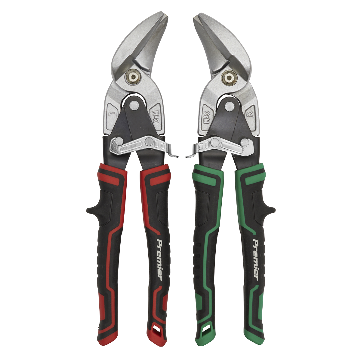 High Leverage Offset Aviation Tin Snip Set 2pc AK69072