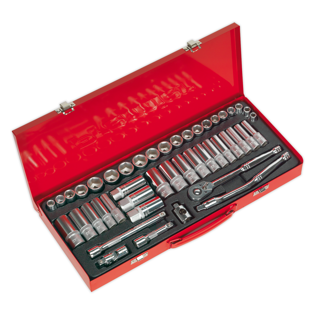 Topchest & Rollcab Combination 10 Drawer with 148pc Tool Kit - Red APCOMBOBBTK55
