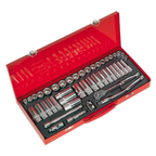 Topchest & Rollcab Combination 15 Drawer with 148pc Tool Kit - Red APCOMBOBBTK57