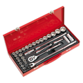 Metric/Imperial Socket Set 1/2"Sq Drive 32pc AK693