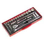 Metric/Imperial Socket Set 1/2"Sq Drive 32pc AK693