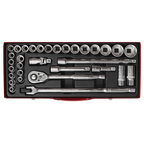Metric/Imperial Socket Set 1/2"Sq Drive 32pc AK693