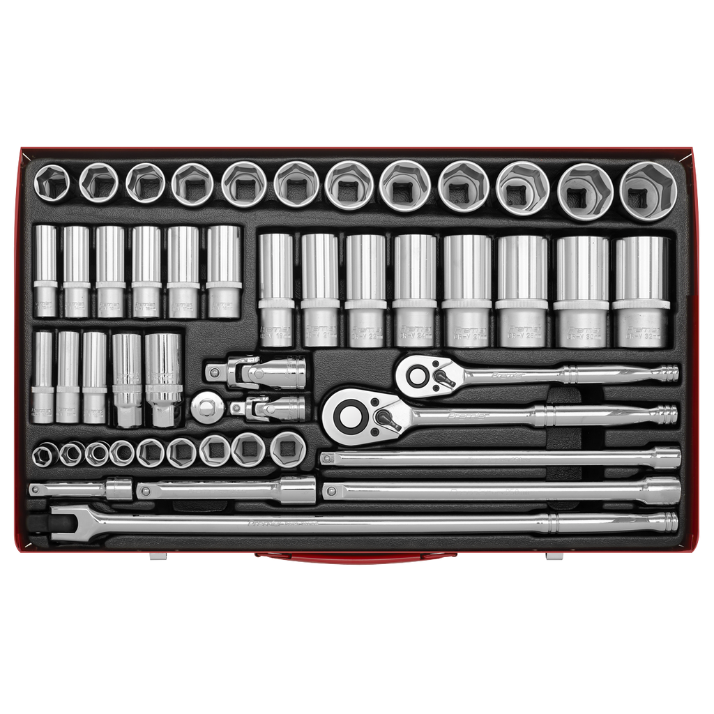 Socket Set 3/8" & 1/2"Sq Drive 50pc AK6942
