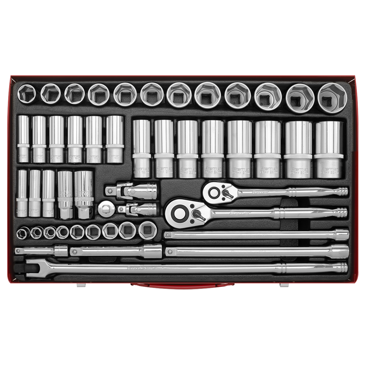 Socket Set 3/8" & 1/2"Sq Drive 50pc AK6942