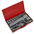 Metric/Imperial/Whitworth Socket Set 3/8" & 1/2"Sq Drive 64pc AK694