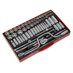 Metric/Imperial/Whitworth Socket Set 3/8" & 1/2"Sq Drive 64pc AK694