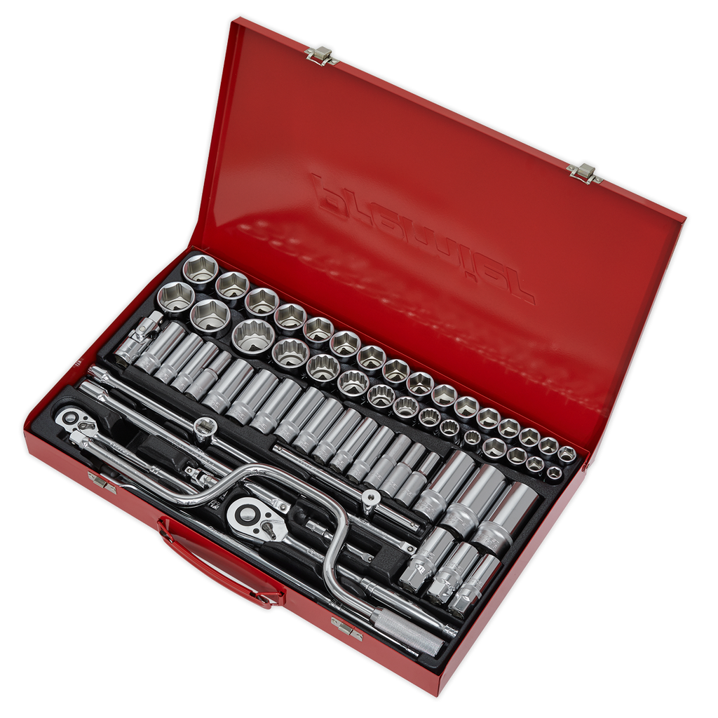 Metric/Imperial/Whitworth Socket Set 3/8" & 1/2"Sq Drive 64pc AK694