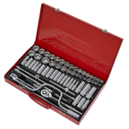 Metric/Imperial/Whitworth Socket Set 3/8" & 1/2"Sq Drive 64pc AK694