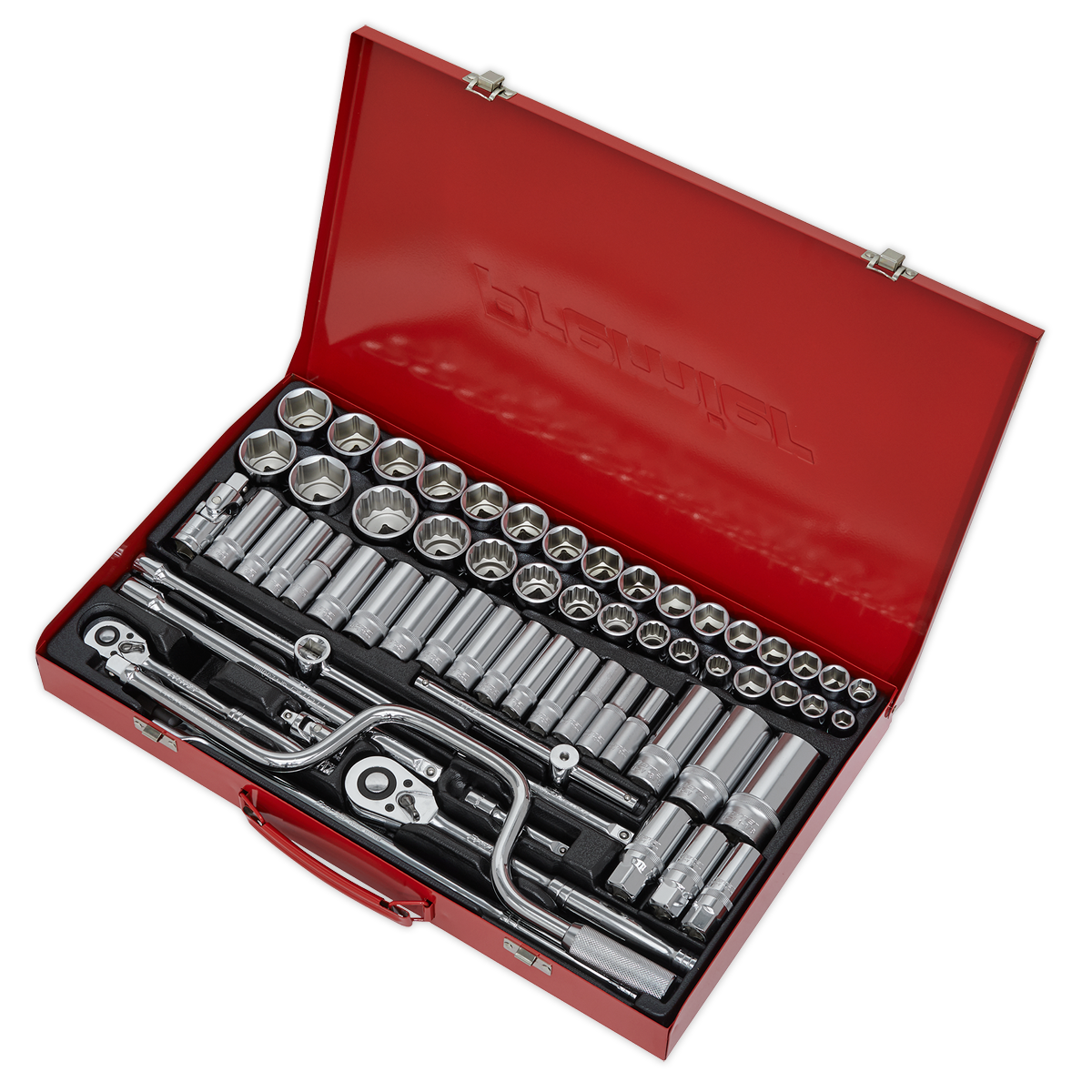 Metric/Imperial/Whitworth Socket Set 3/8" & 1/2"Sq Drive 64pc AK694