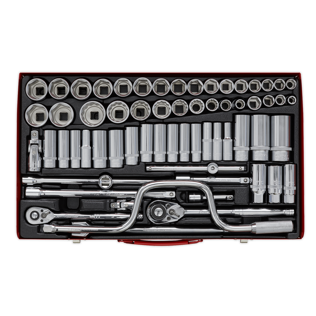 Metric/Imperial/Whitworth Socket Set 3/8" & 1/2"Sq Drive 64pc AK694