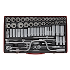 Metric/Imperial/Whitworth Socket Set 3/8" & 1/2"Sq Drive 64pc AK694