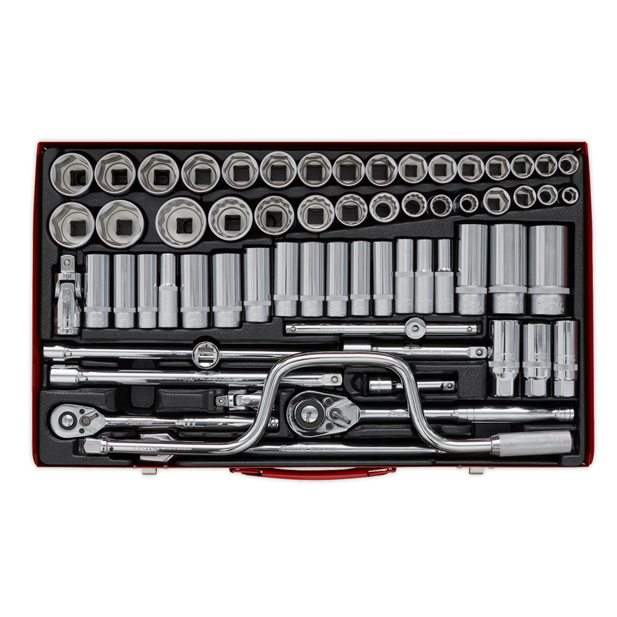 Metric/Imperial/Whitworth Socket Set 3/8" & 1/2"Sq Drive 64pc AK694