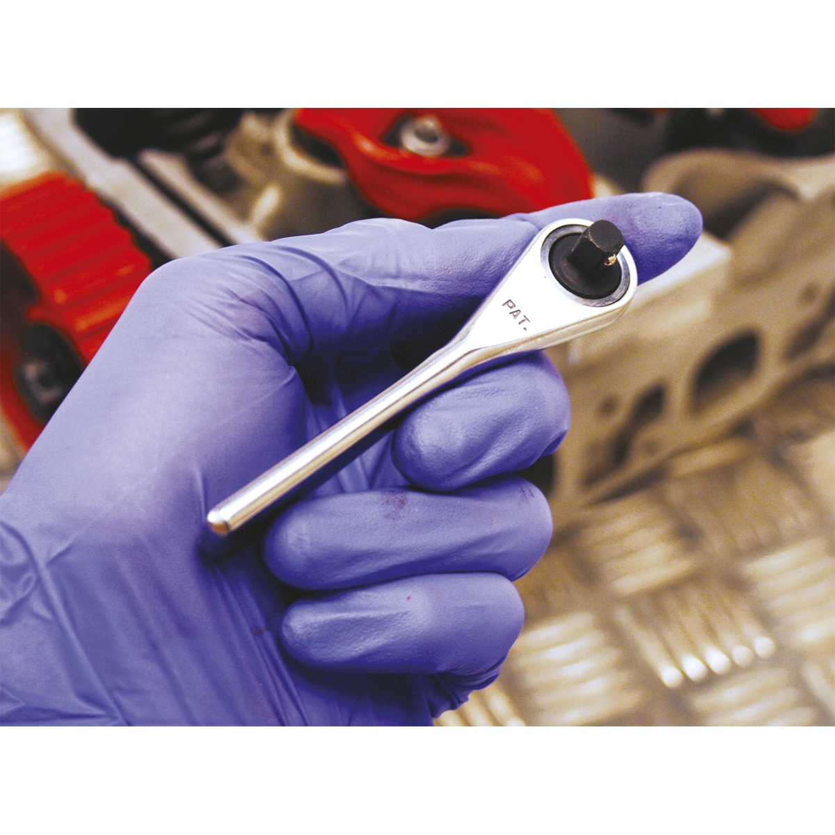 Micro Ratchet Wrench Stainless Steel 1/4"Sq Drive AK6960
