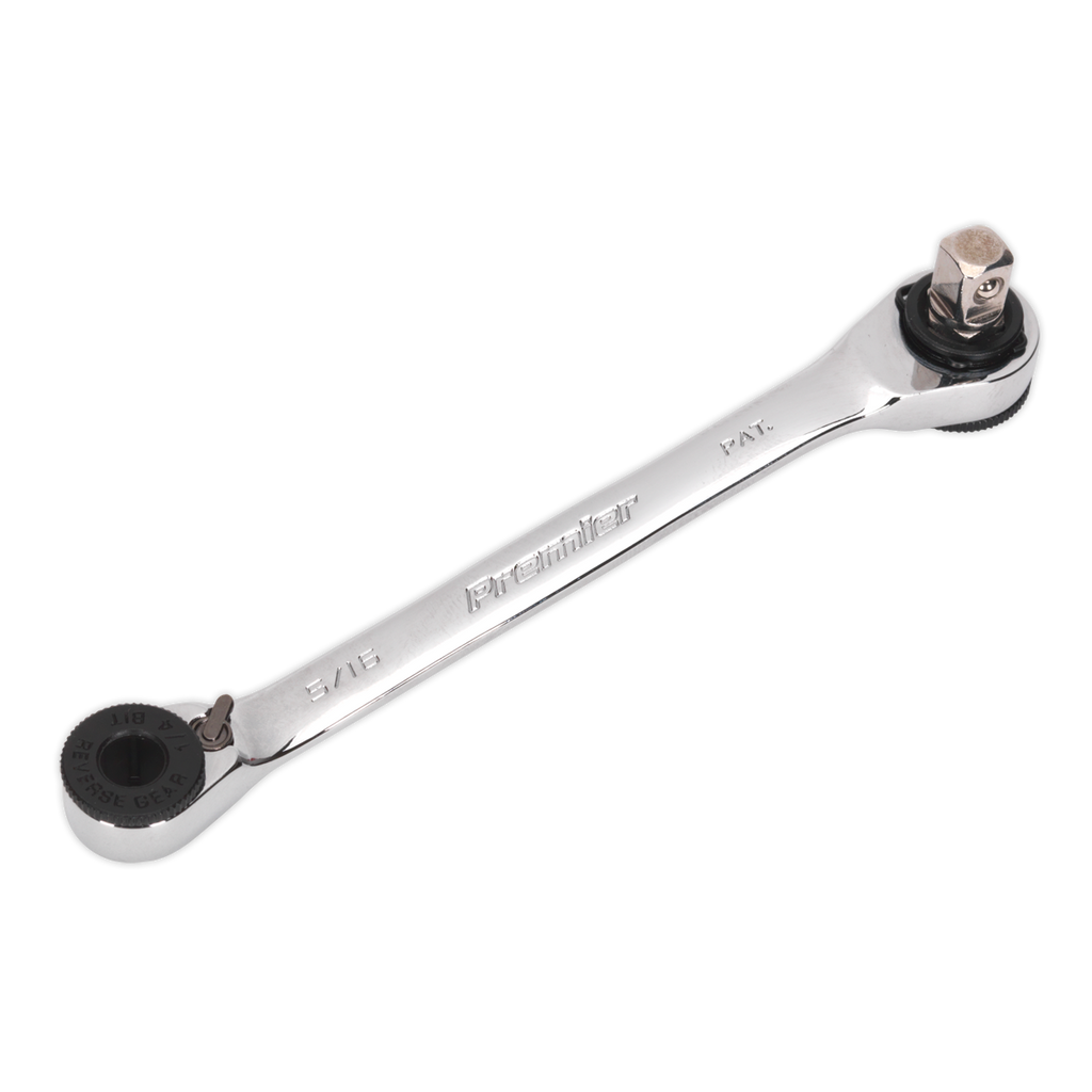 Ratchet Spanner 1/4"Hex x 5/16"Hex Drive with 1/4"Sq Drive Adaptor AK6967