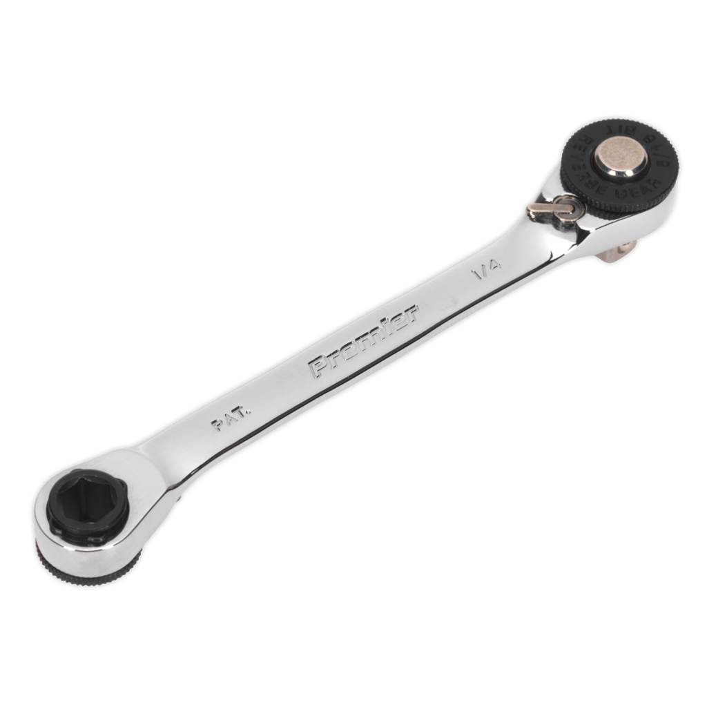 Ratchet Spanner 1/4"Hex x 5/16"Hex Drive with 1/4"Sq Drive Adaptor AK6967