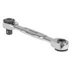 Micro Ratchet Bit Driver & Wrench 1/4"Sq & 1/4"Hex Drive AK6972