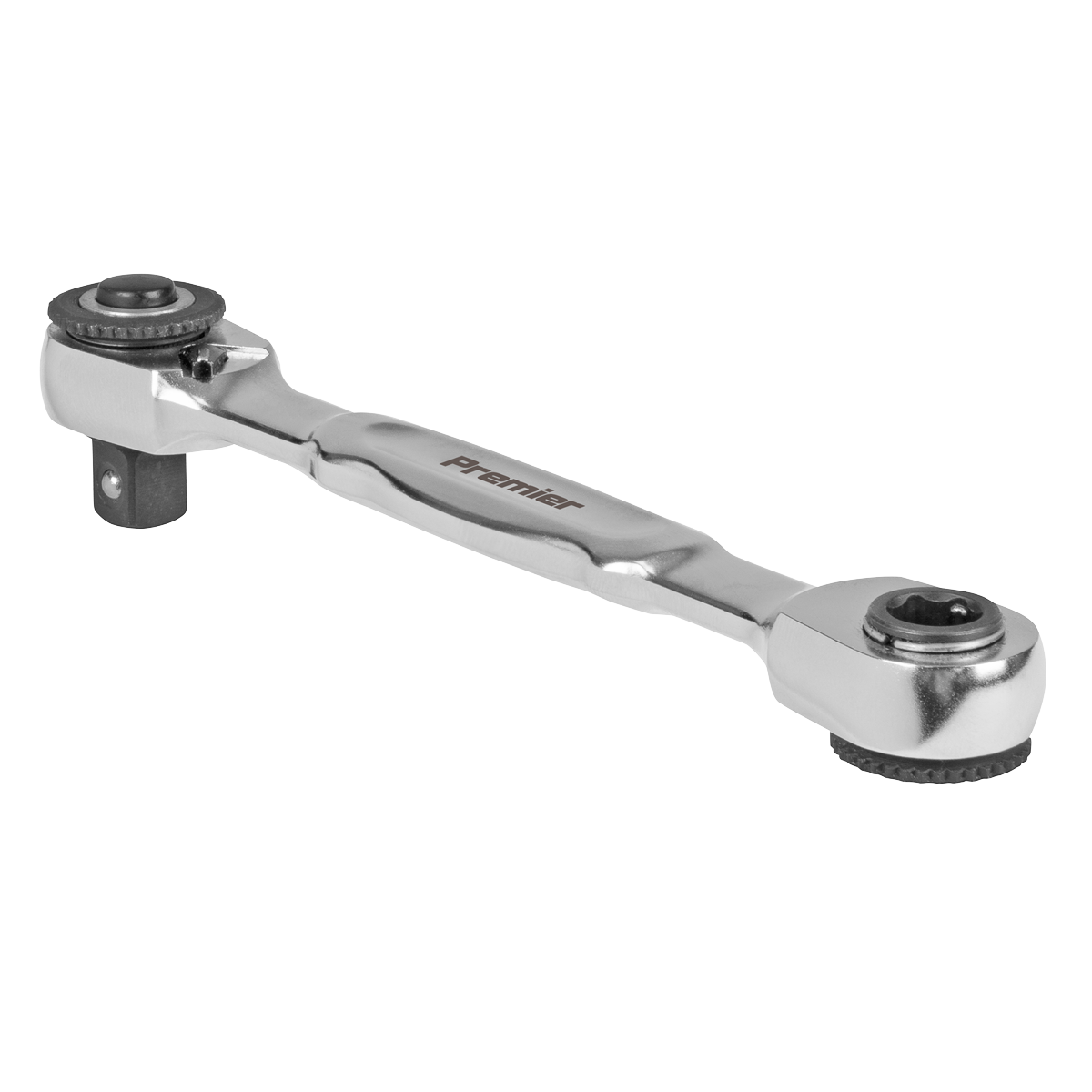 Micro Ratchet Bit Driver & Wrench 1/4"Sq & 1/4"Hex Drive AK6972