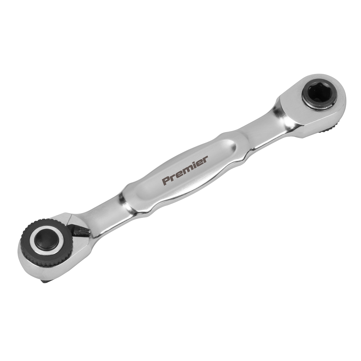 Micro Ratchet Bit Driver & Wrench 1/4"Sq & 1/4"Hex Drive AK6972