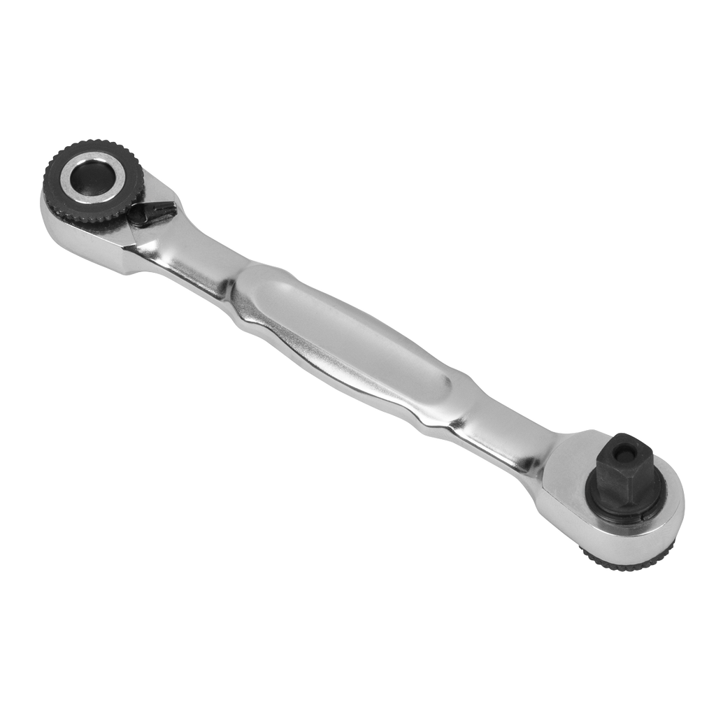 Micro Ratchet Bit Driver & Wrench 1/4"Sq & 1/4"Hex Drive AK6972