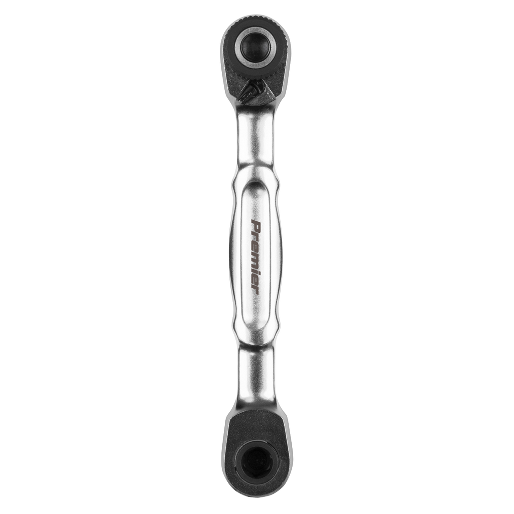 Micro Ratchet Bit Driver & Wrench 1/4"Sq & 1/4"Hex Drive AK6972