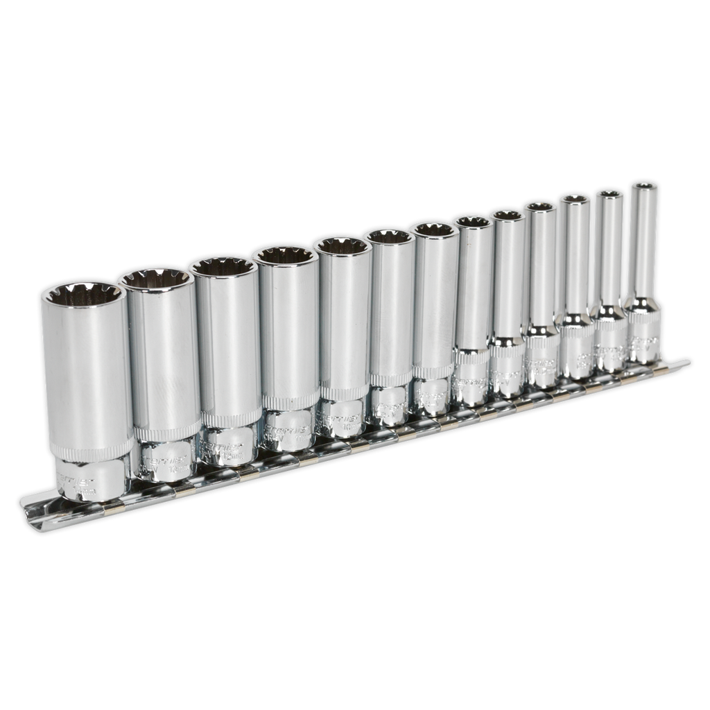 Total Drive® Deep Socket Set 1/4"Sq Drive 13pc AK69813D