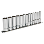 Total Drive® Deep Socket Set 1/4"Sq Drive 13pc AK69813D