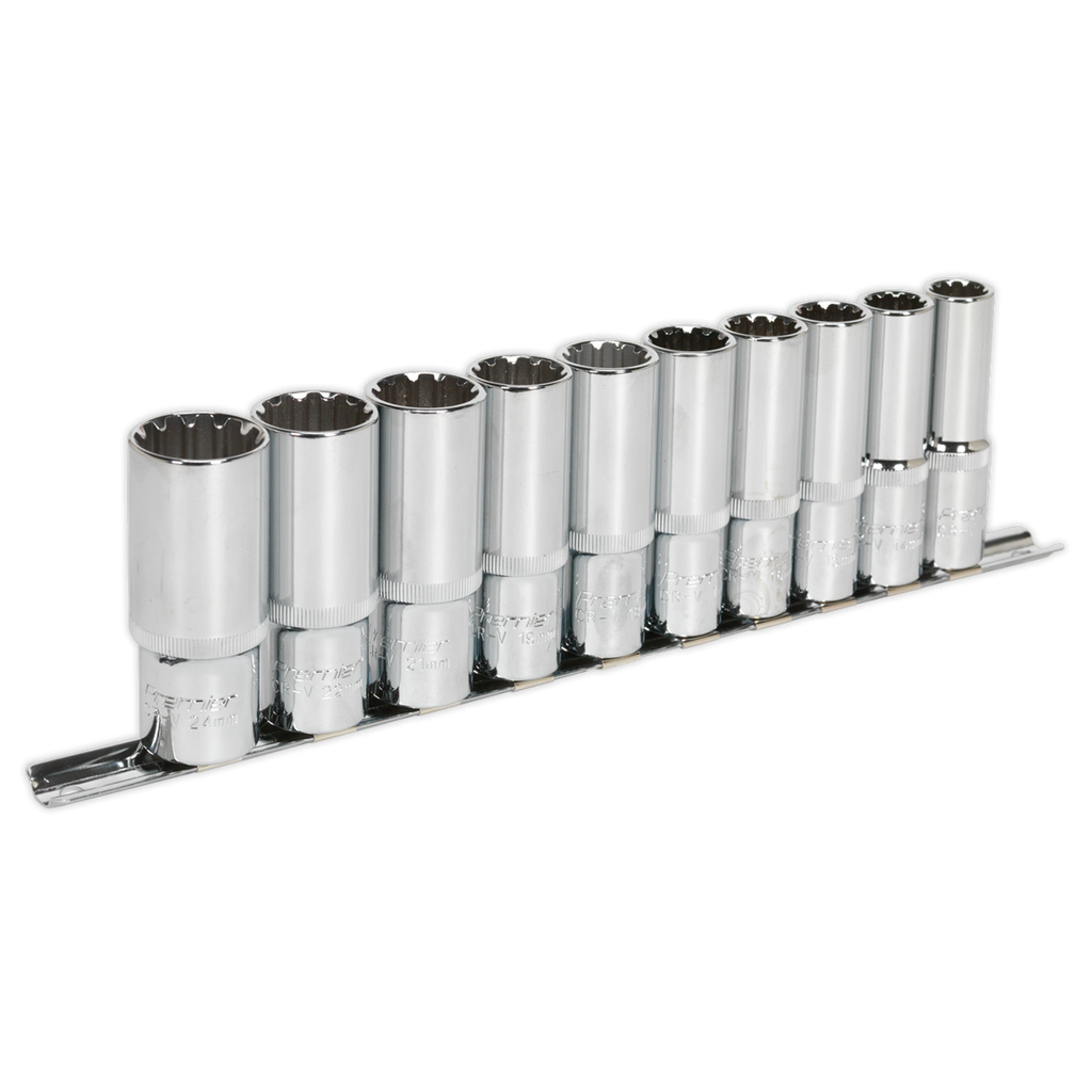 Total Drive® Deep Socket Set 1/2"Sq Drive 10pc AK70610D