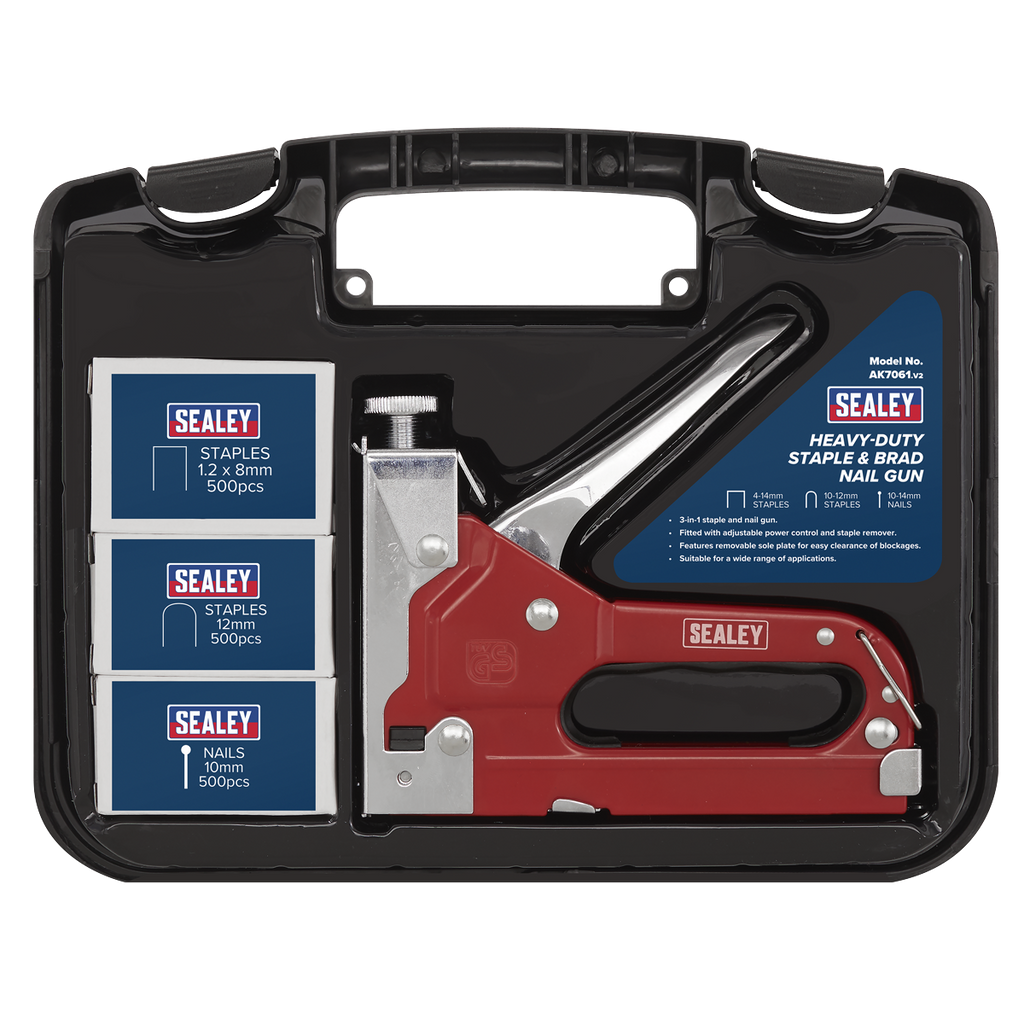 Heavy-Duty Staple & Brad Nail Gun AK7061