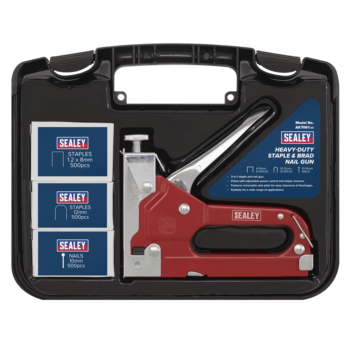 Heavy-Duty Staple & Brad Nail Gun AK7061